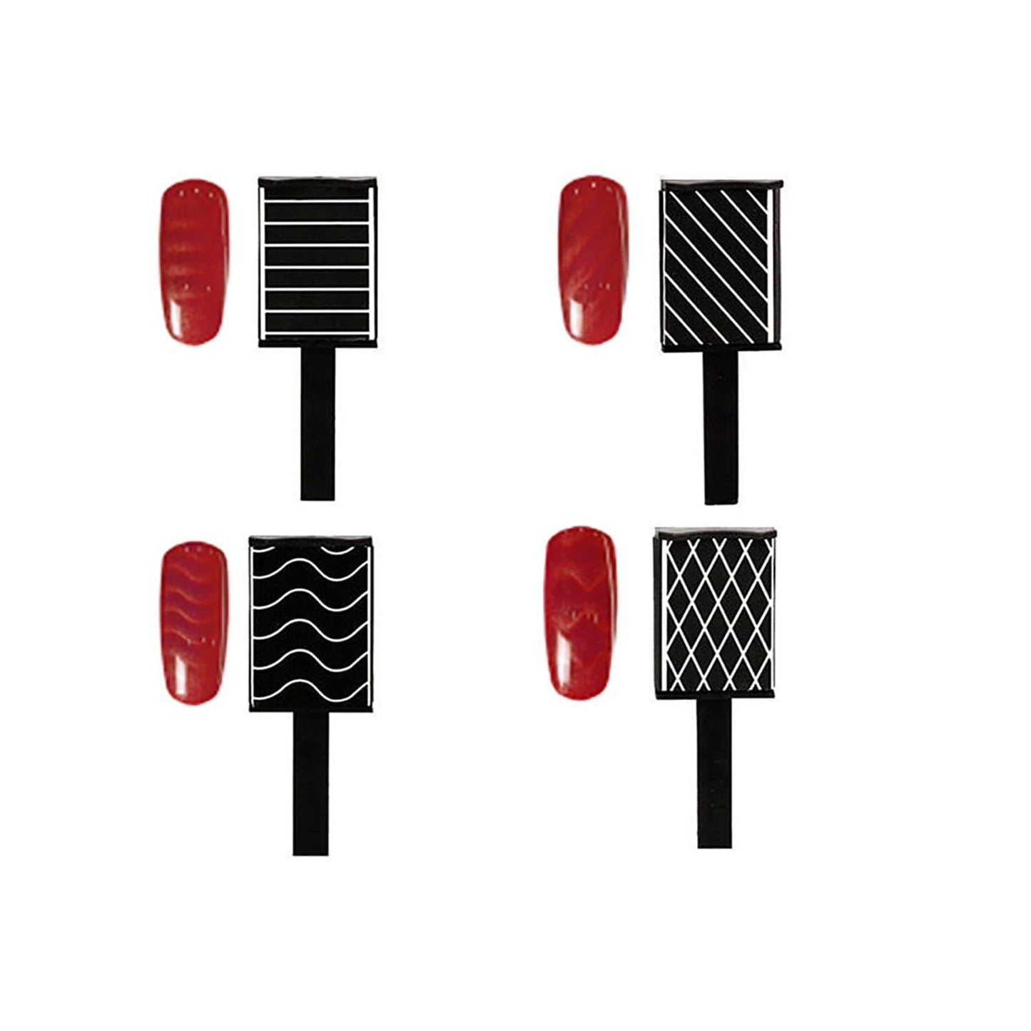GV119 THR3E STROKES 12pcs Nail Magnet Tool Set Cat Eye Magnet for Nails Gradient Nail Design Magnetic Gel Nail Polish Pen Double Ended Magnet Sticks Nail Art Tools for DIY Salon (SET OF 12)