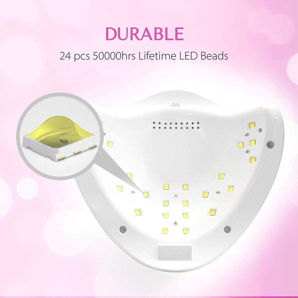 GV1229 THR3E STROKES X5 Professional Gel Polish UV/LED Nail Dryer Lamp - Smart Auto-Sensor Curing Light with Digital LCD Display, 4 Preset Timers & Anti-Glare Eye Protection for Salon Manicures & Pedicures
