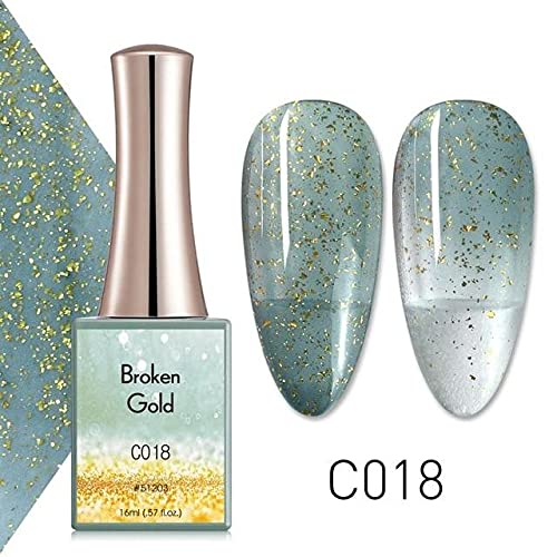 NP68 THR3E STROKES SET OF 6. CANNI 16ml Broken Gold Series Nail Gel Polish: C013-C018