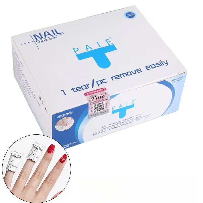 Paie Gel Polish Remover Foil Wraps – 1 Tear per PC, Pack of 200 Pieces