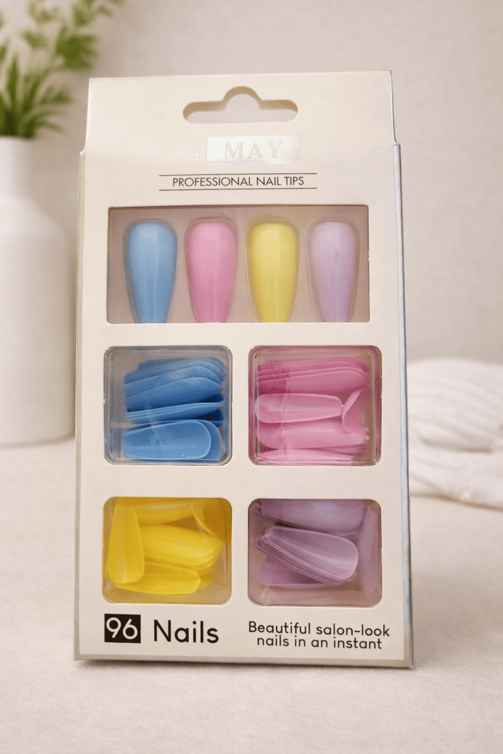 GV1005 96 PCS Full Cover Artificial Nail Tips – False Nails for Nail Extensions