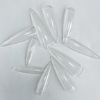 GV27 THR3E STROKES Soft Gel Nail Tips, Full Cover Clear Soft Nail Tips for Artificial False Nails Extension Nail Salons DIY Nail Art with Box, 440PCS (LONG STILETTO N11)