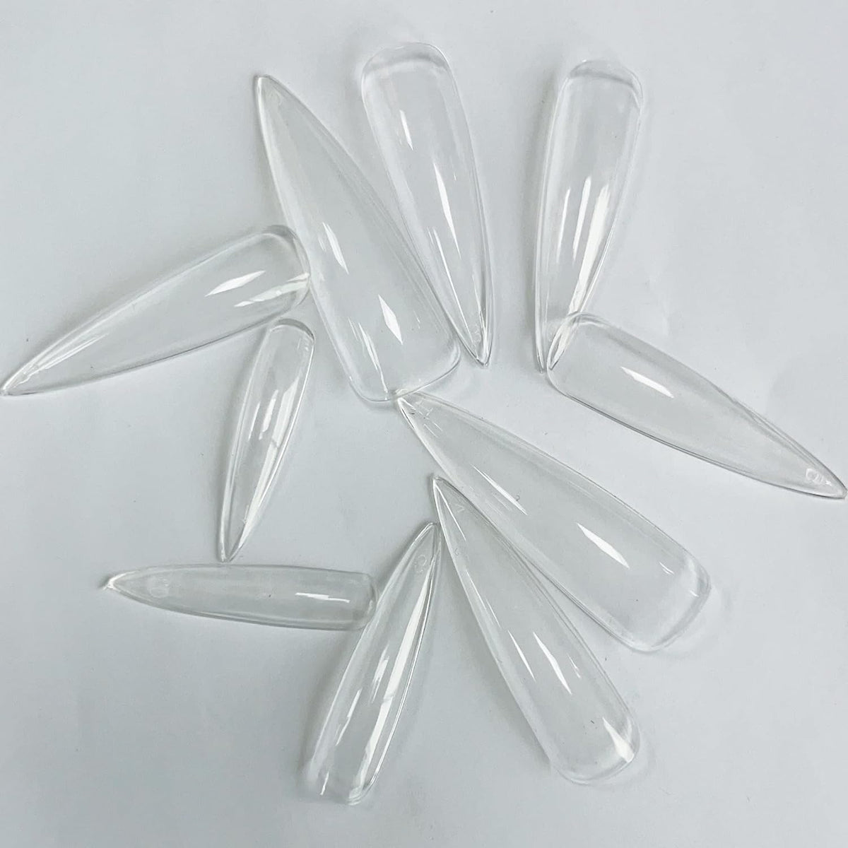 GV27 THR3E STROKES Soft Gel Nail Tips, Full Cover Clear Soft Nail Tips for Artificial False Nails Extension Nail Salons DIY Nail Art with Box, 440PCS (LONG STILETTO N11)