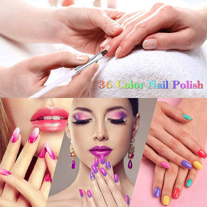NP31 THR3E STROKES GDCOCO 36 Colors 5ml UV Gel Kit - Soak Off LED Nail Art Pure Color Gel Paint - UV Gel Polish