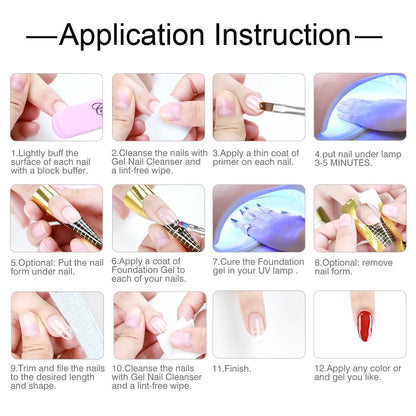 NP296 THR3E STROKES Builder Nail Gel, Gel Builder 15ml for Nails, Hard Gel Builder Nail Strengthener Extension Gel Nail Polish Rhinestone False Nail Tips Glue Gel in a Bottle (PINK)