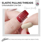NP323 Bolt Bee Professional Spider Gel (10g, White #1) - Elastic Stretchy Matrix Painting Gel for Straight Lines & Geometric Nail Art Design