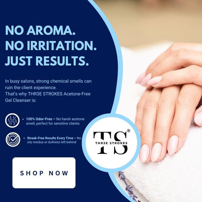 NP293 THR3E STROKES Nail Polish Remover, 500ml | Nourishes nail | Acetone free | Infused with Vitamin B-5 | Gentle Nail Paint Remover