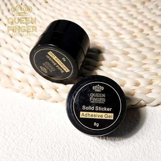 NP03 QUEENFINGER Nail Art Super Sticky Rhinestone UV Gel Adhesive Diamond Gem Builder Manicure NailArt Decoration Clear UV Gel for NailRhinestones/Nail Jewelry/NailDiamonds, 8ml