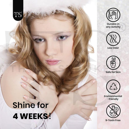 NP29 THR3E STROKES Rainbow Cat Eye Gel Nail Polish, 7.5ml Holographic 9D Sparkly Glitter Spring Gel Polish, Soak Off UV/LED Manicure Nail Art Designs, Flakie Finish