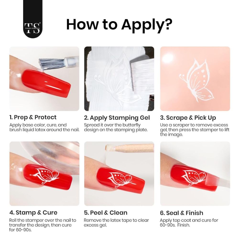 NP23 THR3E STROKES Gel Polish Liquid Latex for Nails: 7.5ML Simple Peel off Cuticle Guard for Nail Polish Nail Art Liquid Latex Barrier Protector Manicure Cuticle Protectors with Stick Gifts for Women