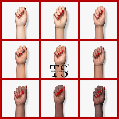 GV111 THR3E STROKES Gel Polish Red Gel Liner Gel Polish Nail Art Liner Red 1 pcs 8ml Classic Red Gel Nail Polish Art Paint for Nails Built Soak Off Uv Manicure Salon DIY at Home Nail Design Polish Gifts for Girl (Red)