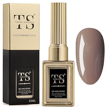 NP25 THR3E STROKES Brown Gel Nail Polish, HEMA-FREE, 15ml 0.51oz Chocolate Coffee Gel Polish Fall Gel Polish Soak Off Uv LED Nail Lamp Polish Nail Art Manicure Salon DIY Home (UV LAMP REQUIRED)