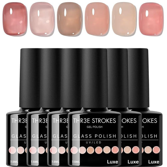 NP22 THR3E STROKES Gel Nail Polish 9D Cat Eye Gel Nail Polish, Magnetic Cat Eye Gel Polish Set, 7ml*6 with , Classic Colors Chameleon Magic Galaxy Effect Soak off Nail Art, Sparkle Stunning Gel Polish Gift for Women (UV/LED LIGHT REQUIRED)