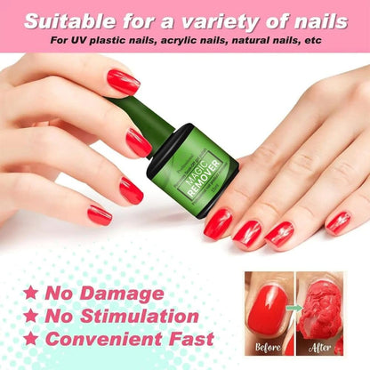 NP62 THR3E STROKES Gel Nail Polish Remover, No Need for Foil, Quick & Easy Polish Remover In 3-5 Minutes, No Need Soaking Or Wrapping Doesn't Hurt Nails-15ml (Set of 3) ( Buffer+Peeler+Cuticle Oil +Acrylic Remover) Accesories Free