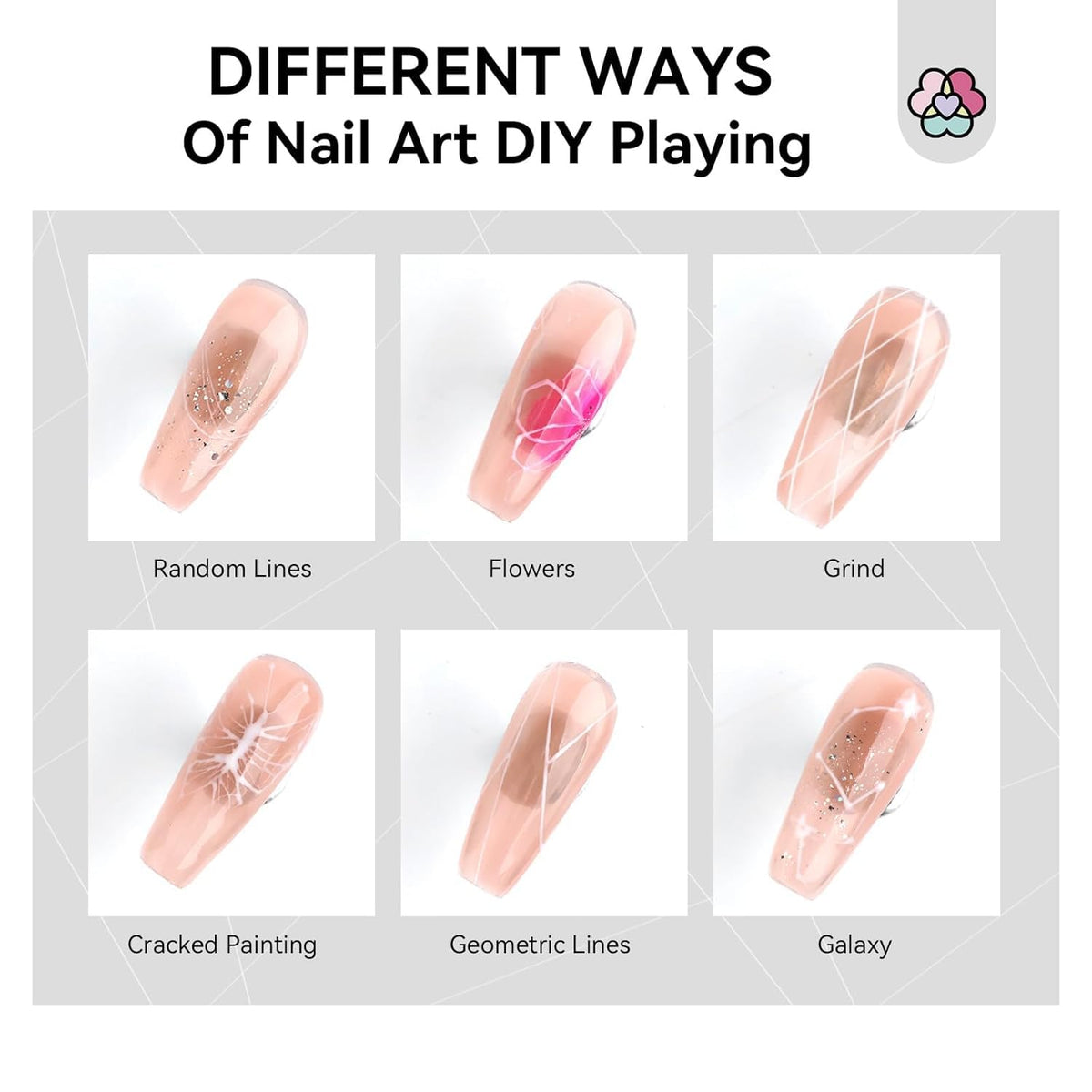 NP323 Bolt Bee Professional Spider Gel (10g, White #1) - Elastic Stretchy Matrix Painting Gel for Straight Lines & Geometric Nail Art Design