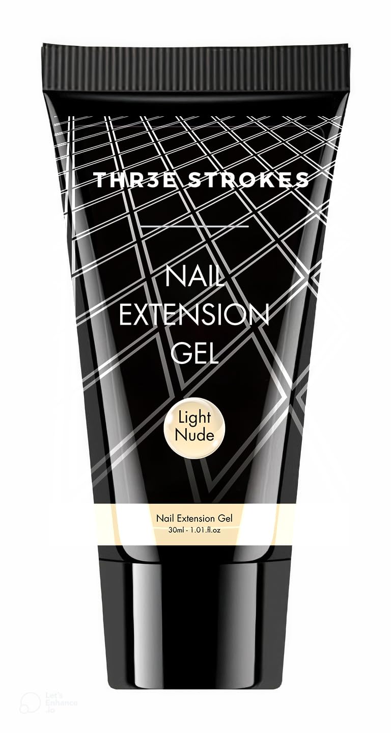 NP287 THR3E STROKES PolyGel Quick Upgrade Poly Gel Kits,30ML Polygel Nail Kit Builder Gel,Nail Extension Gel Trendy Nail Art Design Salon Nail Easy DIY at Home (9 LIGHT NUDE) (UV/LED LAMP REQUIRED)