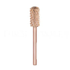 GV71 THR3E STROKES Nail Drill Bits, 3/32'' Smooth Round Top Large Barrel Carbide Bits, Suitable for Manicure Pedicure Cuticle Gel Polishing, Beginners Bits, Rose Gold, Series Bit (Quadruple Coarse-4XC, ROSE GOLD)