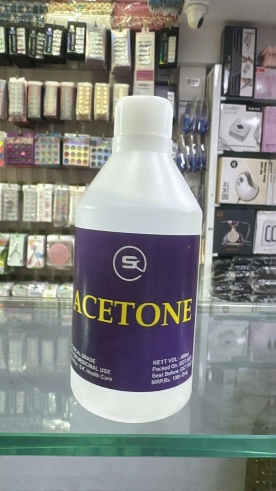 SK Medical Grade Acetone Nail Polish Remover / Solvent – 400 mL