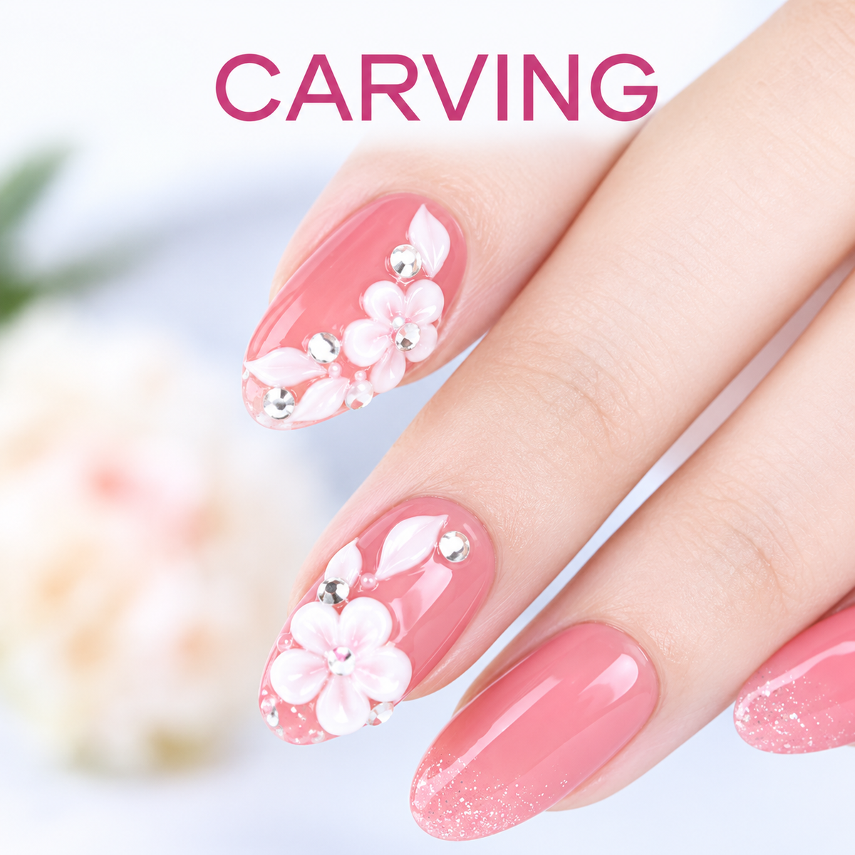 NP231 EzFlow A Polymer Pink Powder Professional Acrylic System, 30g / 1 oz - High-Performance Translucent Pink Acrylic Powder for Natural Nail Extensions, Sculpting & Overlays