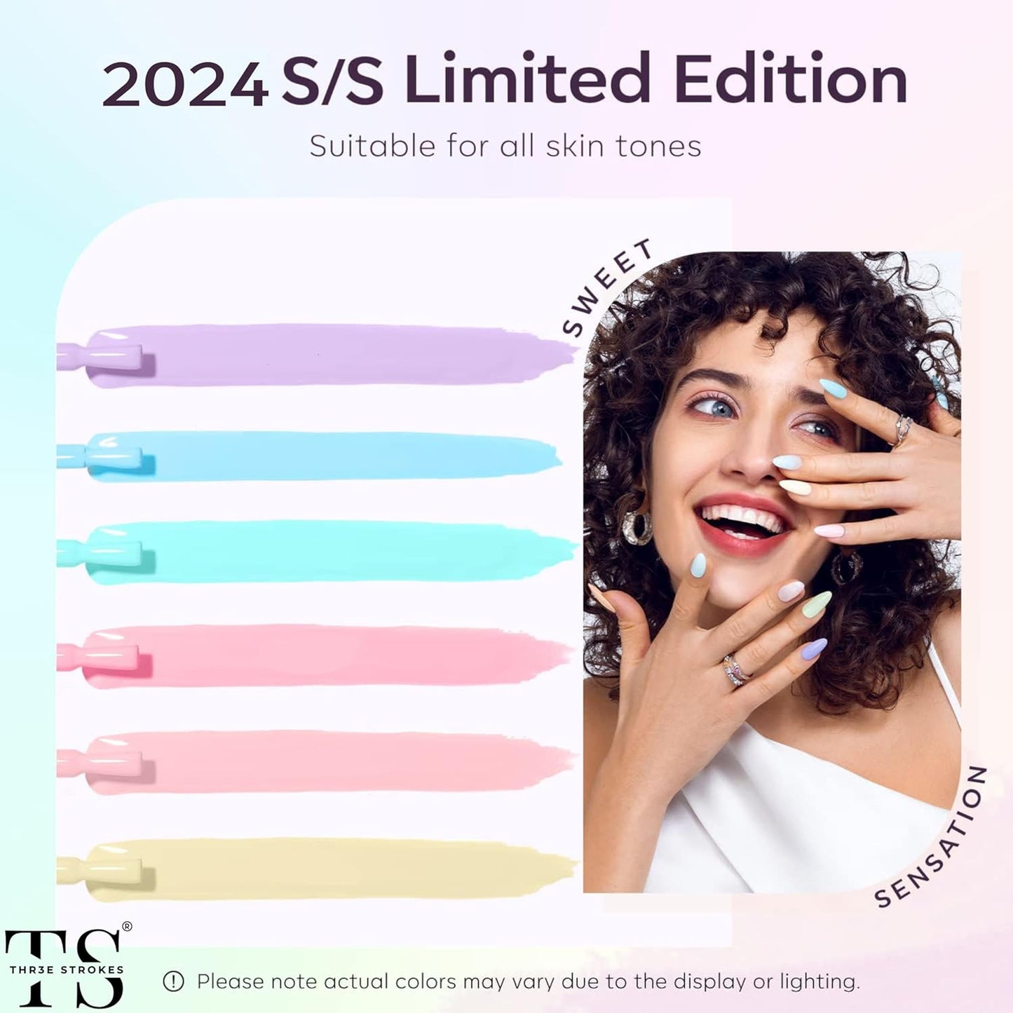 NP42 THR3E STROKES Gel Nail Polish Set - 6 Colors Gel Polish Glitter Gel Polish Sparkle Nail Polish Gel Manicure DIY Salon Nail Art Gifts