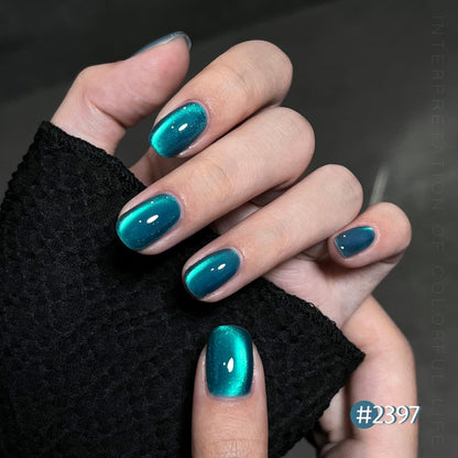 NP40 THR3E STROKES Glitter Cat Eye Gel Nail Polish Set with Magnet Colorful Galaxy for Holographic Cat Eye, Salon Gel Manicure and Nail Art DIY at Home (NEBULA)