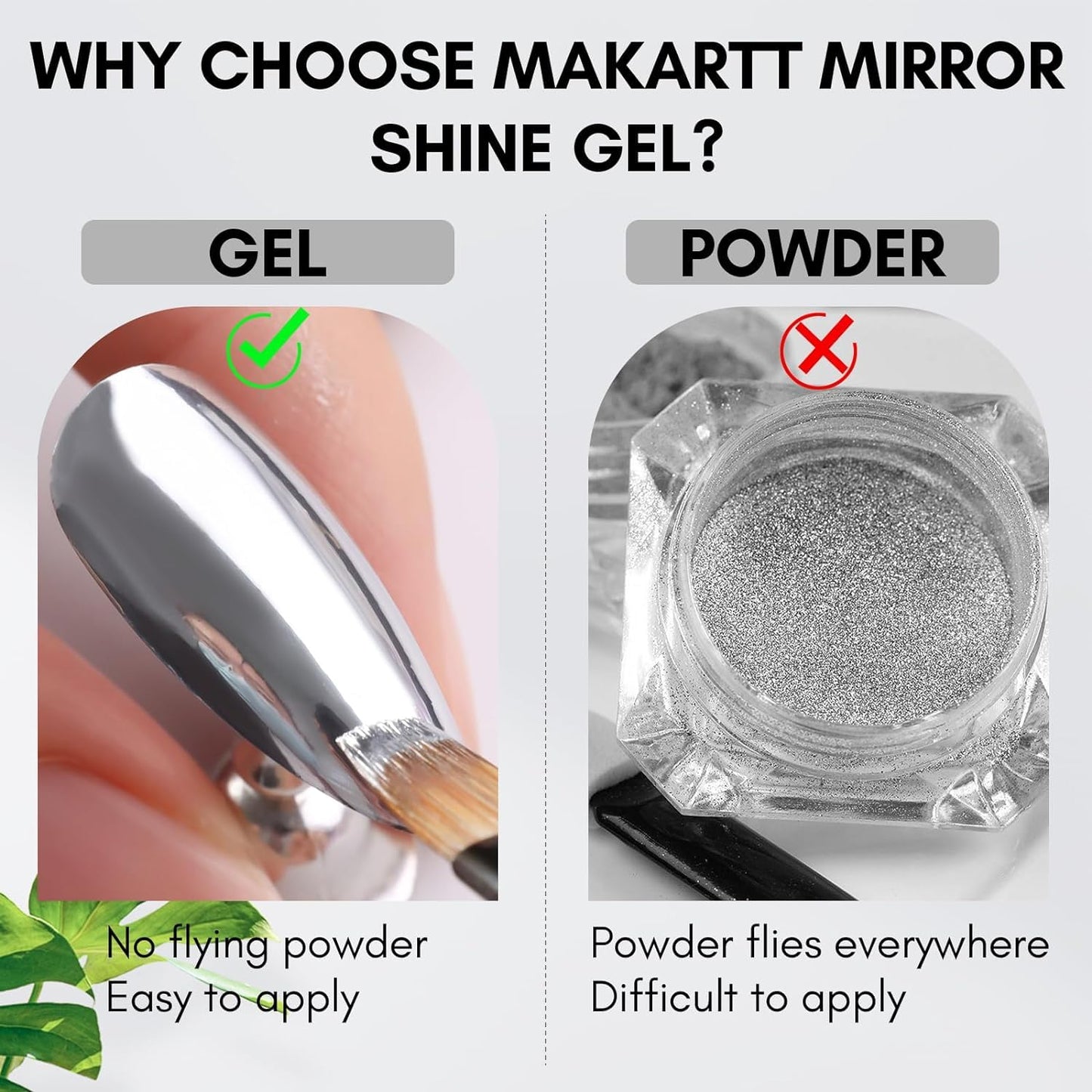 GV100 THR3E STROKES 8Ml Mirror Shine Gel Metallic Finish Silver Gel Uv/Led Gel Metal Painting Gel Drawing Mirror Nail Gel For Nail Art Designs (Silver)