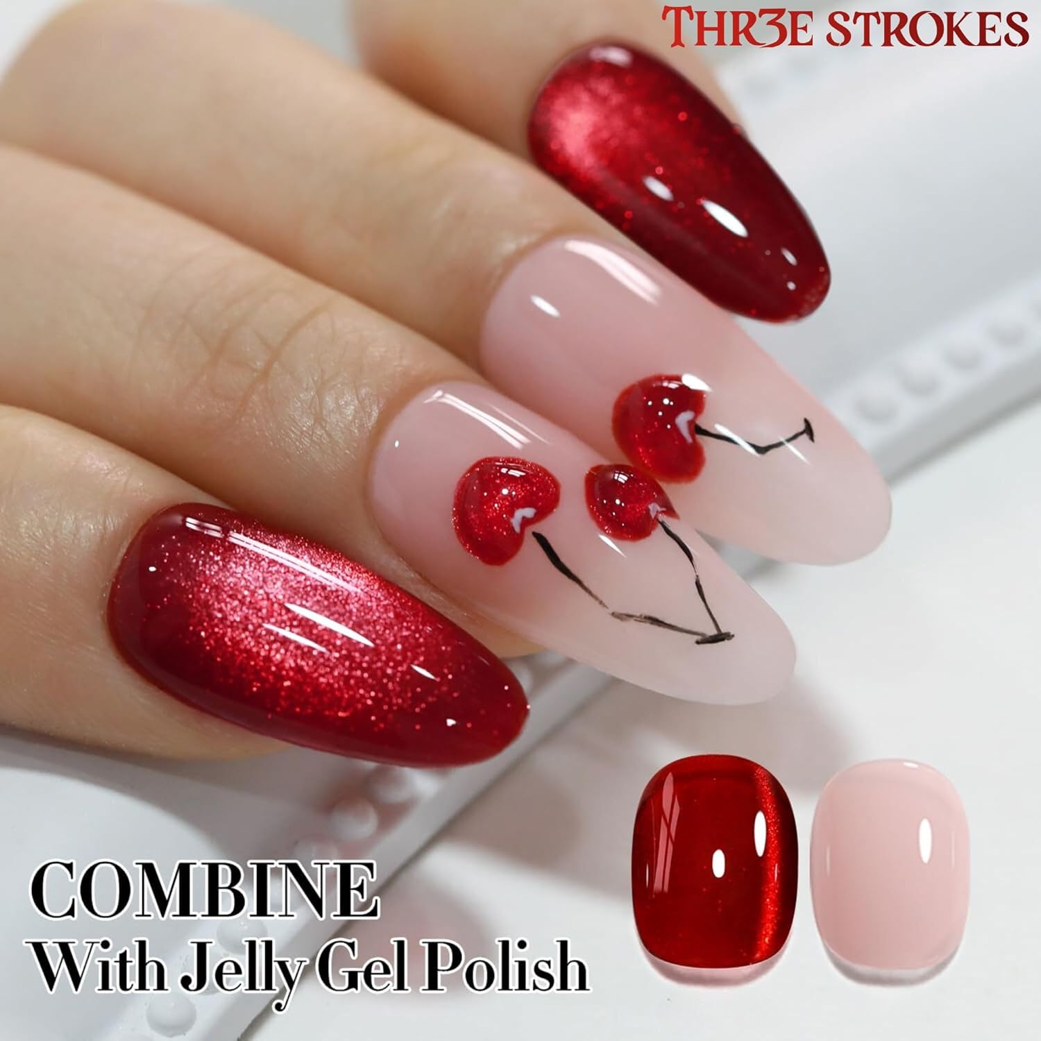 THR3E STROKES 9D Cat Eye Gel Polish CE9 Shimmery 7.5ml