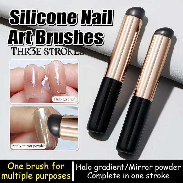 2 Pcs Silicone Jelly Brushes – Multi-Use Tools for Nails & Makeup