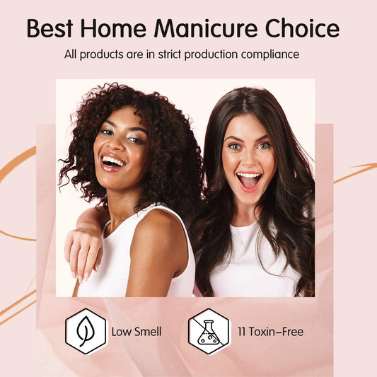 NP284 THR3E STROKES Gel Nail Polish Set- 6 Colors Nude Gel Polish All Seasons Skin Tones Pink Neutral Brown Gel Polish Kit (Uv/Led Lamp Required) Shades Need At Least 3 Layers, Shine Finish, 7 Milliliters (NUDE234)