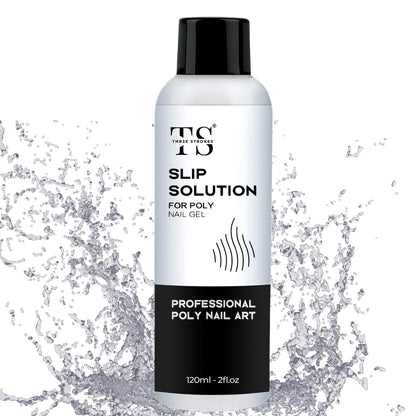 GV62 THR3E STROKES Poly Gel Slip Solution 100ML-Professional Poly gel Slip Solution For Extender Gel, Builder Gel, UV/LED Nail Tips, Liquid Solution