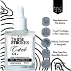 GV79 THR3E STROKES Naturale Revitalizing Cuticle Oil - Hydrating Oil For Repaired Cuticles Overnight - Remedy For Damaged Skin And Thin Nails - Paraben/Cruelty-Free Formula 15ML (NO PURFUM)