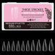 GV32 THR3E STROKES Soft Gel Nail Tips, Full Cover Clear Soft Nail Tips for Artificial False Nails Extension Nail Salons DIY Nail Art with Box, 550PCS (MEDIUM STILETTO N9)