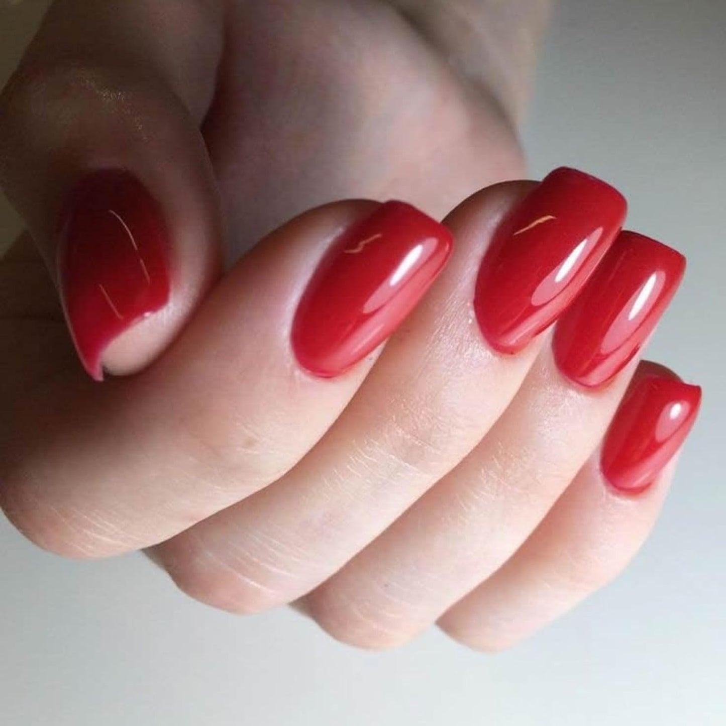 NP58 THR3E STROKES Professional UV Gel Nail Polish Hema-Free 3Pcs 15ml Red Gel Polish No.45, Top Coat, Base Coat, UV Nail Dryer, Lasts Upto 28 Days, Super Glossy Finish, Non-Chipping, Non-Smudging, Quick Drying Nail Polish Manicure Set(CTB45)