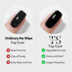 GV85 THR3E STROKES No-Wipe Top Coat and Base Coat Gel Set HEMA-FREE - Shine Finish Long Lasting, Soak-Off UV/LED Nail Lamp Cured Gel Base Top & Base Coat 15ml/each (Combo Pack) Nail Art Design Manicure Gifts for Women (GOLDEN SERIES)