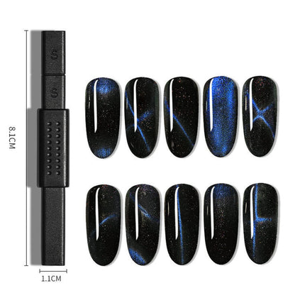 GV61 THR3E STROKES 15Pcs Nail Magnet Set Cat Eye Gel Nail Polish Magnet Wand Magnetic Nail Polish Cat Eye Magnet for Nails Cat Eye Magnets Sticks Nail Design Tools Nail Art Accessories