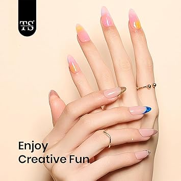 NP21 THR3E STROKES Nail Blooming Gel 15ml Clear Uv Led Blossom Gel Polish for Spreading Effect Marble Natural Stone Watercolor Floral Print Soak off Nail Gel Diy Nail Art Design Gift for Women