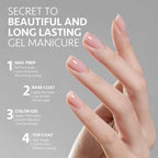 GV85 THR3E STROKES No-Wipe Top Coat and Base Coat Gel Set HEMA-FREE - Shine Finish Long Lasting, Soak-Off UV/LED Nail Lamp Cured Gel Base Top & Base Coat 15ml/each (Combo Pack) Nail Art Design Manicure Gifts for Women (GOLDEN SERIES)