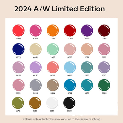 NP57 THR3E STROKES 32 PCS Gel Nail Polish Set, 28 Colors All Seasons Gel Polish with No Wipe Base, Glossy & Matte Top Coat and Nail Primer Black Brown Red Purple Gifts for Women DIY Salon Home 15ML (A0-Classic Seasons Colors)