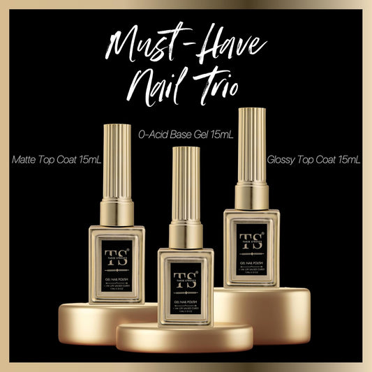 NP48 THR3E STROKES HEMA FREE Gel Polish, 3Pcs 15ml Base Gel and No Wipe Top Coat Gel Nail Polish Matte Coat Set, Shine Finish and Long Lasting, Soak Off LED Nail Lamp Gel Nail Polish DiY Design Gifts for Women (MACHIN SE SUKHENGI)(UV LAMP NEEDED)