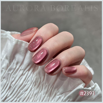 NP40 THR3E STROKES Glitter Cat Eye Gel Nail Polish Set with Magnet Colorful Galaxy for Holographic Cat Eye, Salon Gel Manicure and Nail Art DIY at Home (NEBULA)