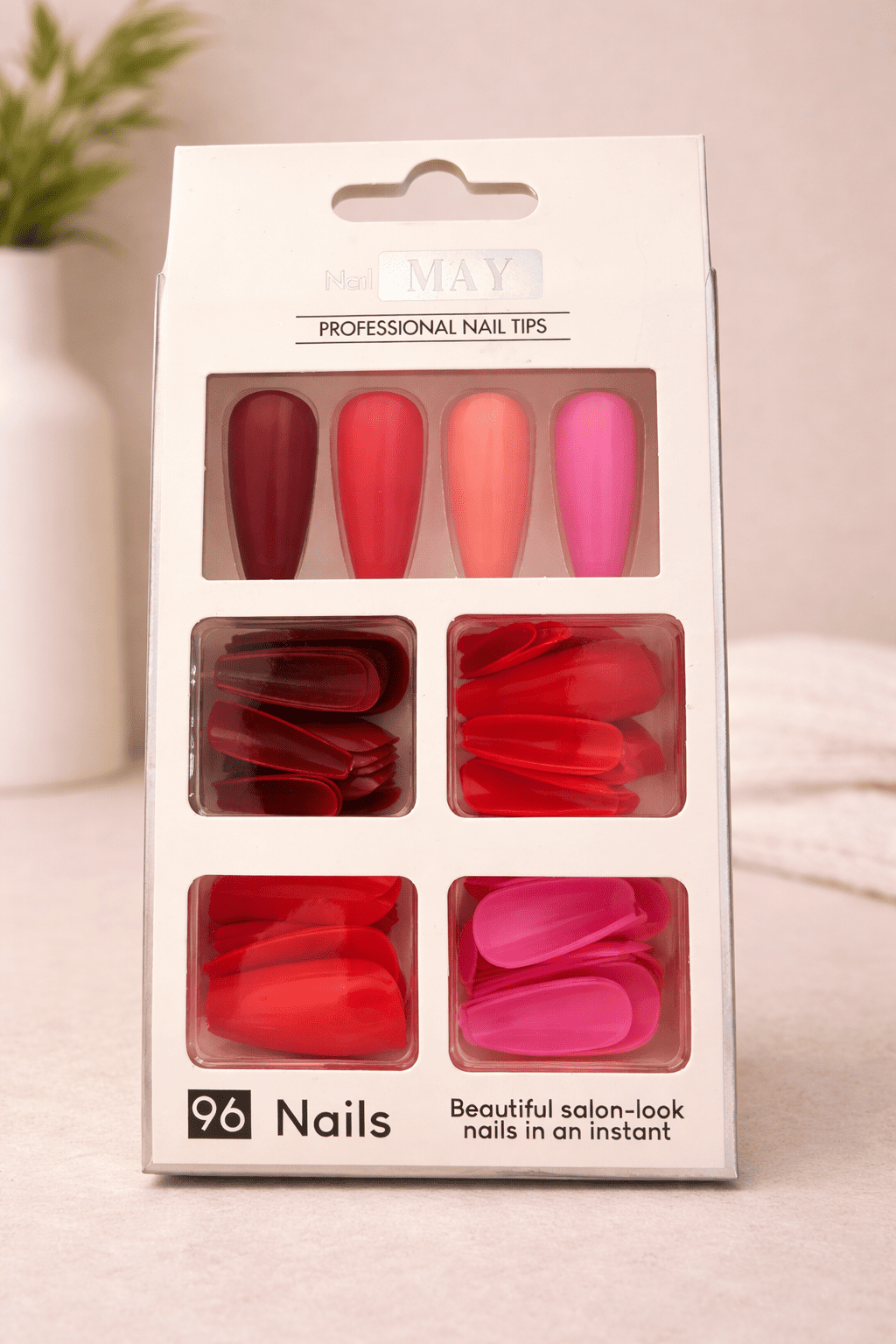 GV1007 96 PCS Full Cover Artificial Nail Tips – False Nails for Nail Extensions