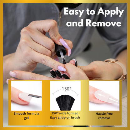 NP290 THR3E STROKES Hema Free Gel Nail Polish Set 6 Colors Gel Polish Manicure Nail Art DIY Home Gifts for Women Girls Rainbow Nails 15ML X 15ML (UV LAMP REQUIRED)(MACHINE SE SUKHENGI) (Candy Paradise 08,09,12,13,24,05, 15ML)