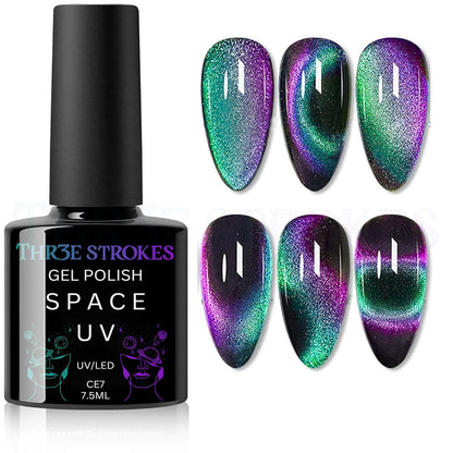 THR3E STROKES 9D Cat Eye Gel Polish – CE7 Magnetic Nail Art 7.5ml