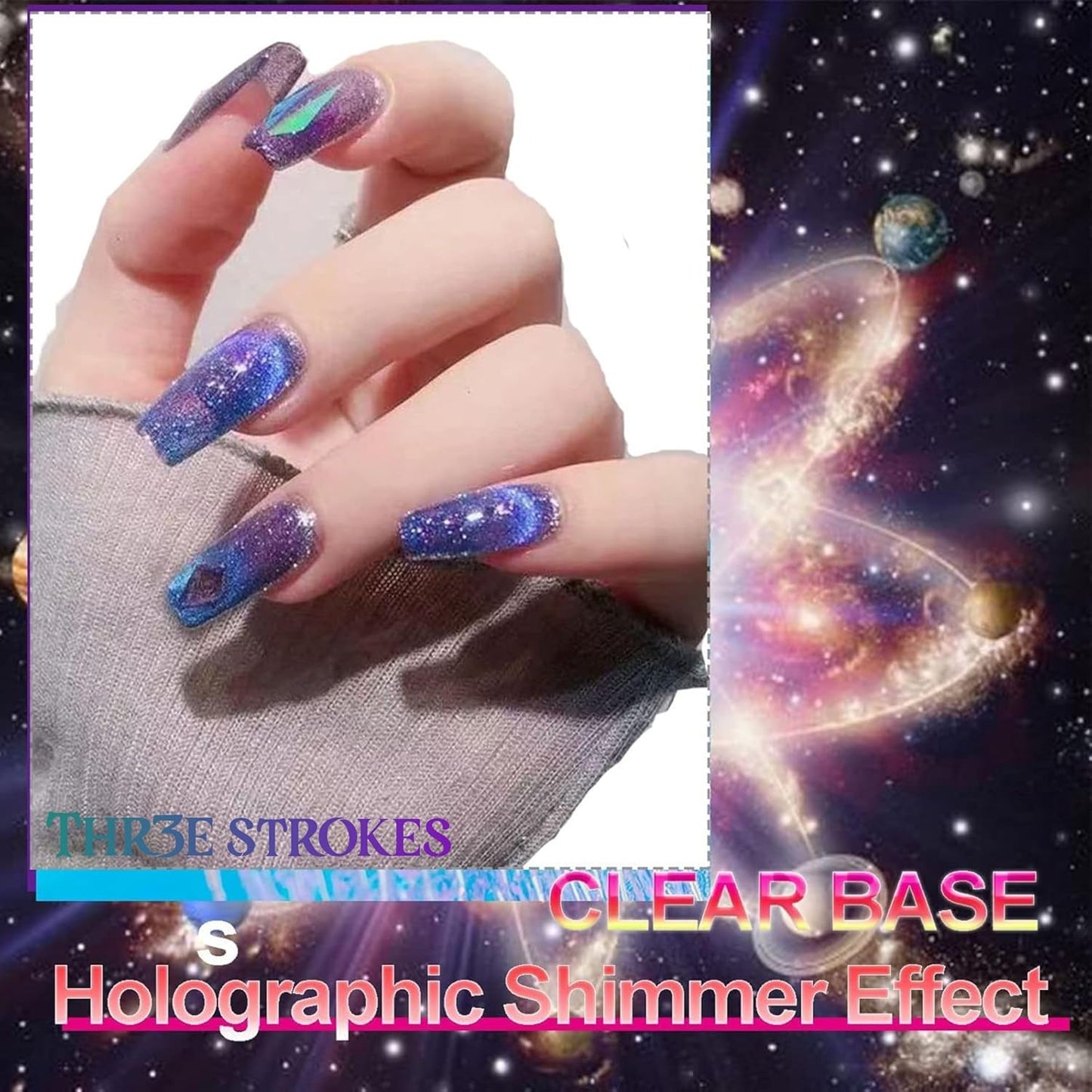 THR3E STROKES 9D Cat Eye Gel Polish – CE7 Magnetic Nail Art 7.5ml