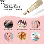 GV74 THR3E STROKES Nail Drill Bits, 3/32'' Smooth Round Top Large Barrel Carbide Bits, Suitable for Manicure Pedicure Cuticle Gel Polishing, Beginners Bits, Rose Gold, Series Bit (Double Coarse-2XC, ROSE GOLD)