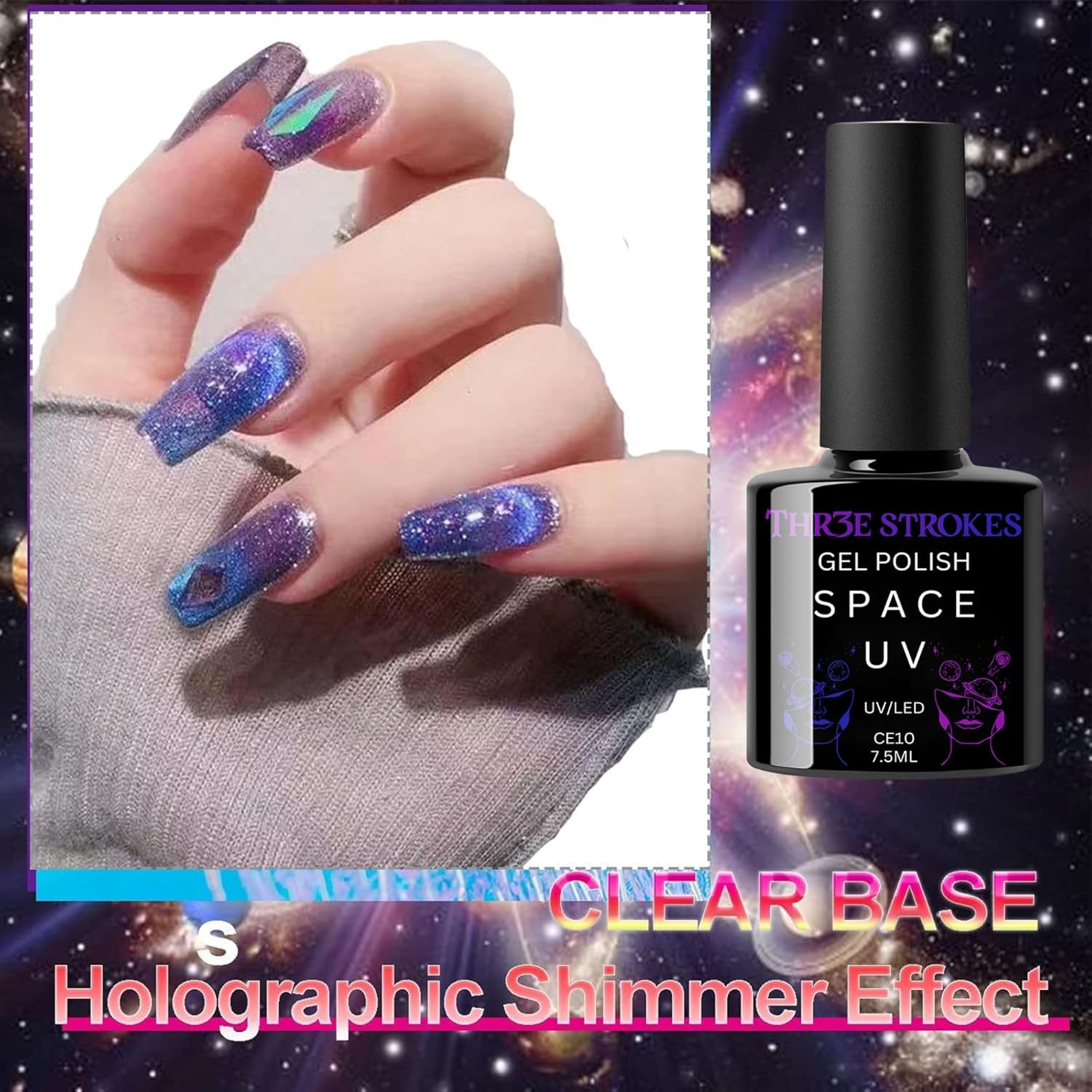 THR3E STROKES 9D Cat Eye Gel Polish – CE10 Magnetic 7.5ml