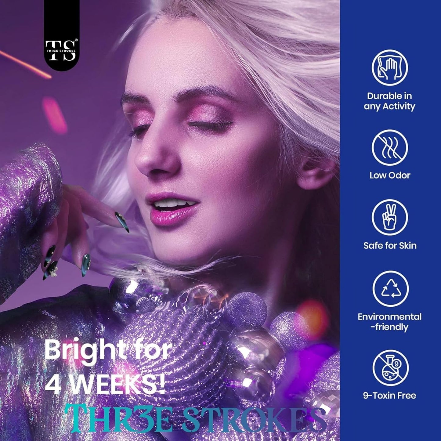 THR3E STROKES 9D Glitter Cat Eye Gel (CE3, 7.5ml) | Magnetic UV Polish