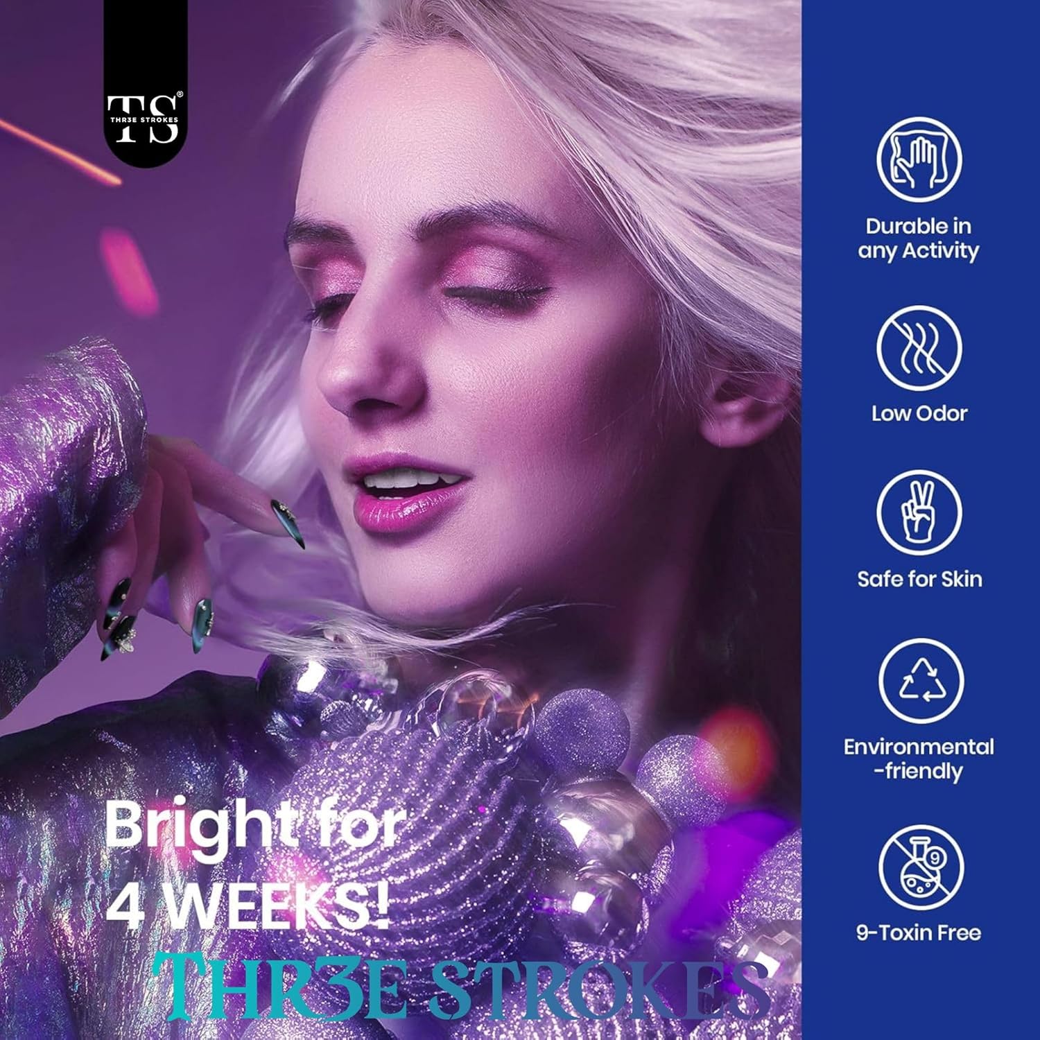 THR3E STROKES 9D Glitter Cat Eye Gel (CE3, 7.5ml) | Magnetic UV Polish