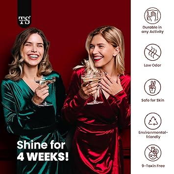 NP20 THR3E STROKES Cat Eye Gel Nail Polish Set, 6 Colors, Magnetic Effect, Glitter Red, Shiny Brown, Burgundy, Purple, Blue, Green, 7.5ML (Cluster X)