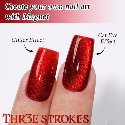 THR3E STROKES 9D Cat Eye Gel Polish CE9 Shimmery 7.5ml